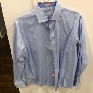 Excellent condition Vanheusen blue dress long sleeve shirt.  16 neck. 34/35 neck